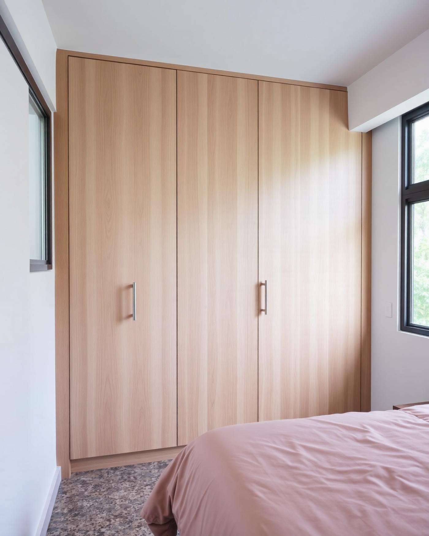 Floor-to-ceiling built-in wardrobe in a 4-room HDB bedroom